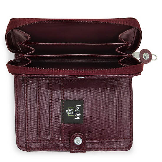 Kipling Money Love Metallic Small Cüzdan Bordo | TR 1417AH